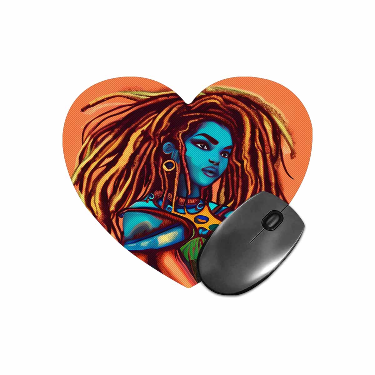Dreads & Braids, heart shape mouse pad, Fulangiara 30