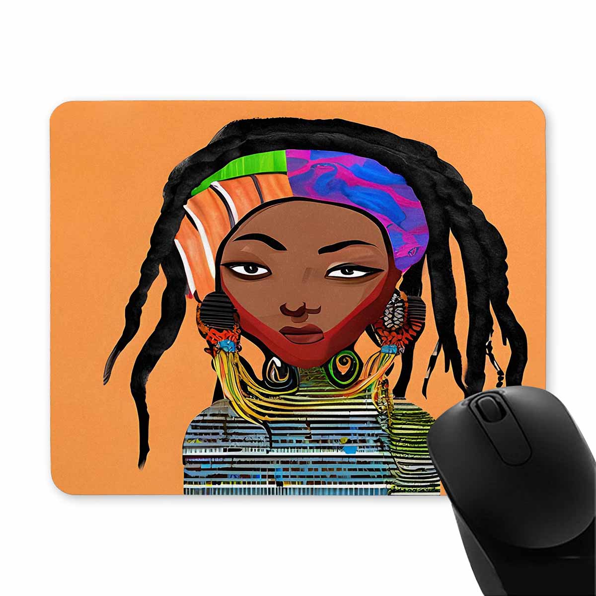Dreads & Braids, 9 x 7 in amazing design mouse pad, Fulangiara 18