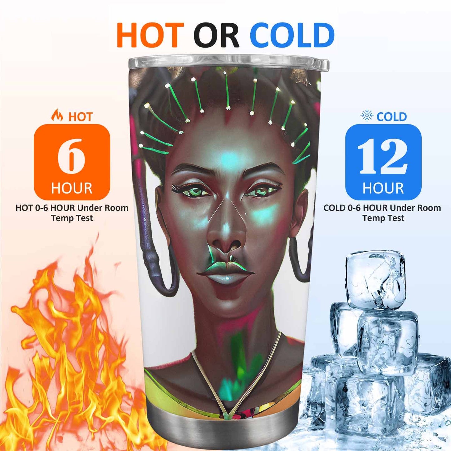 Dreads & Braids, Transparent Tumbler, mug, african tribal, outline MCL, Fulangiara 31
