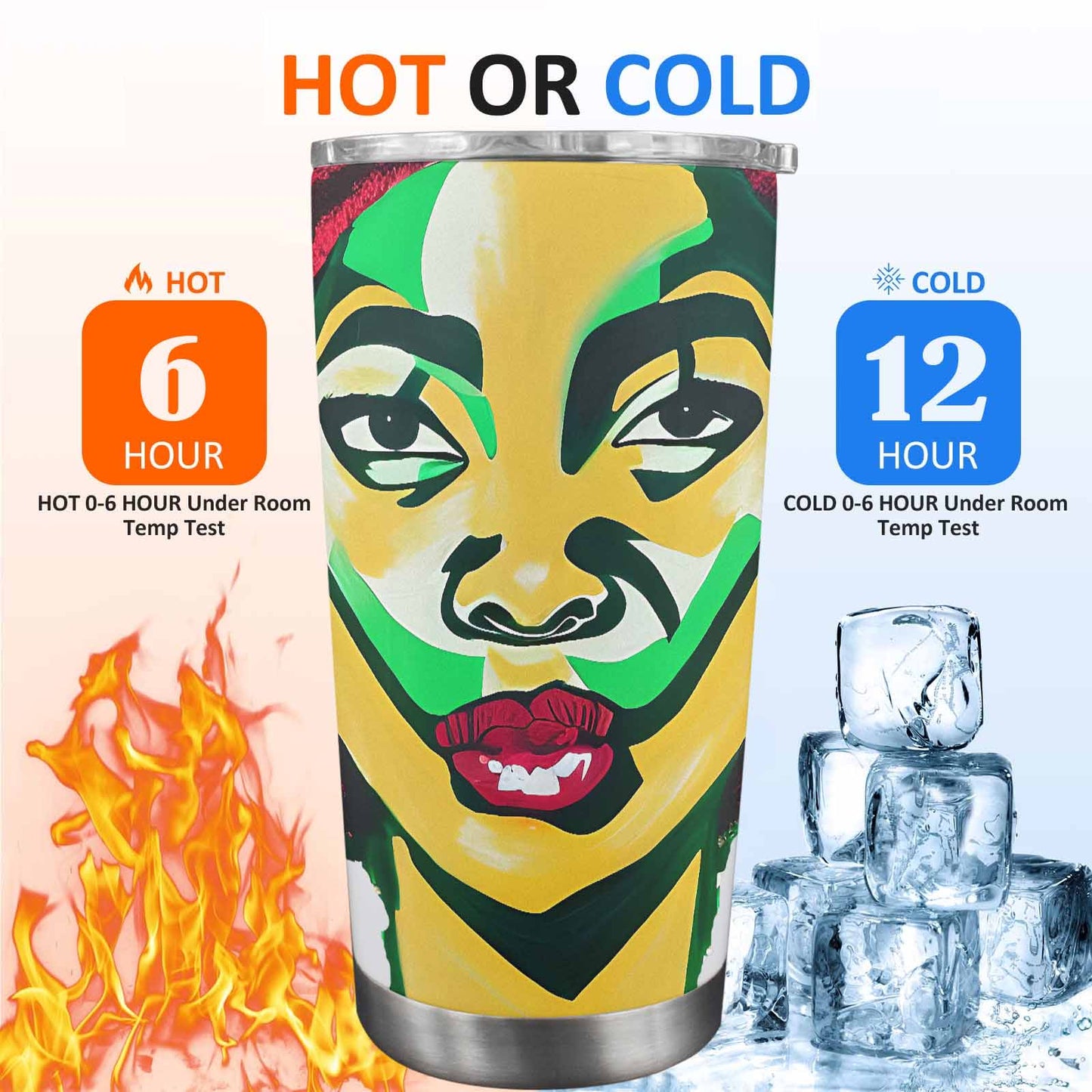 Dreads & Braids, Transparent Tumbler, mug, african tribal, outline BL, Fulangiara 50