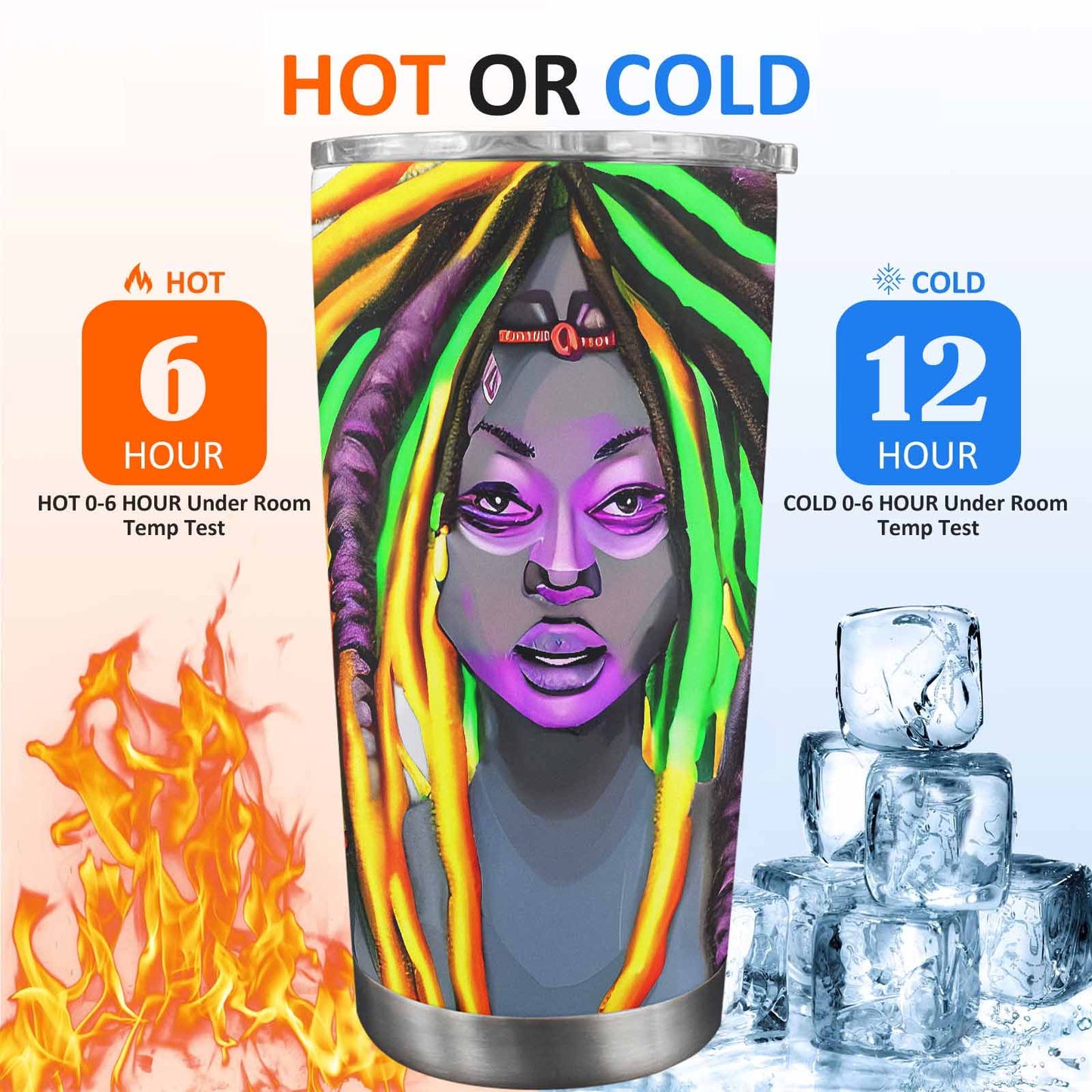 Dreads & Braids, Transparent Tumbler, mug, african tribal, outline MCL, Fulangiara 28