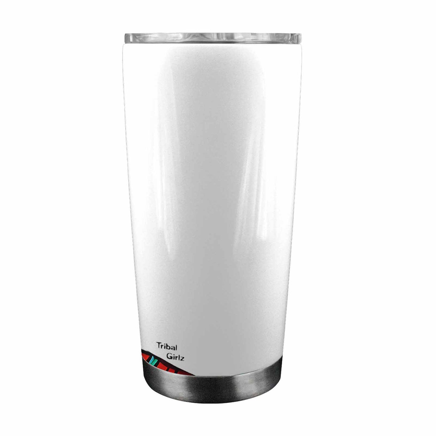 Dreads & Braids, Transparent Tumbler, mug, african tribal, outline BL, Fulangiara 35