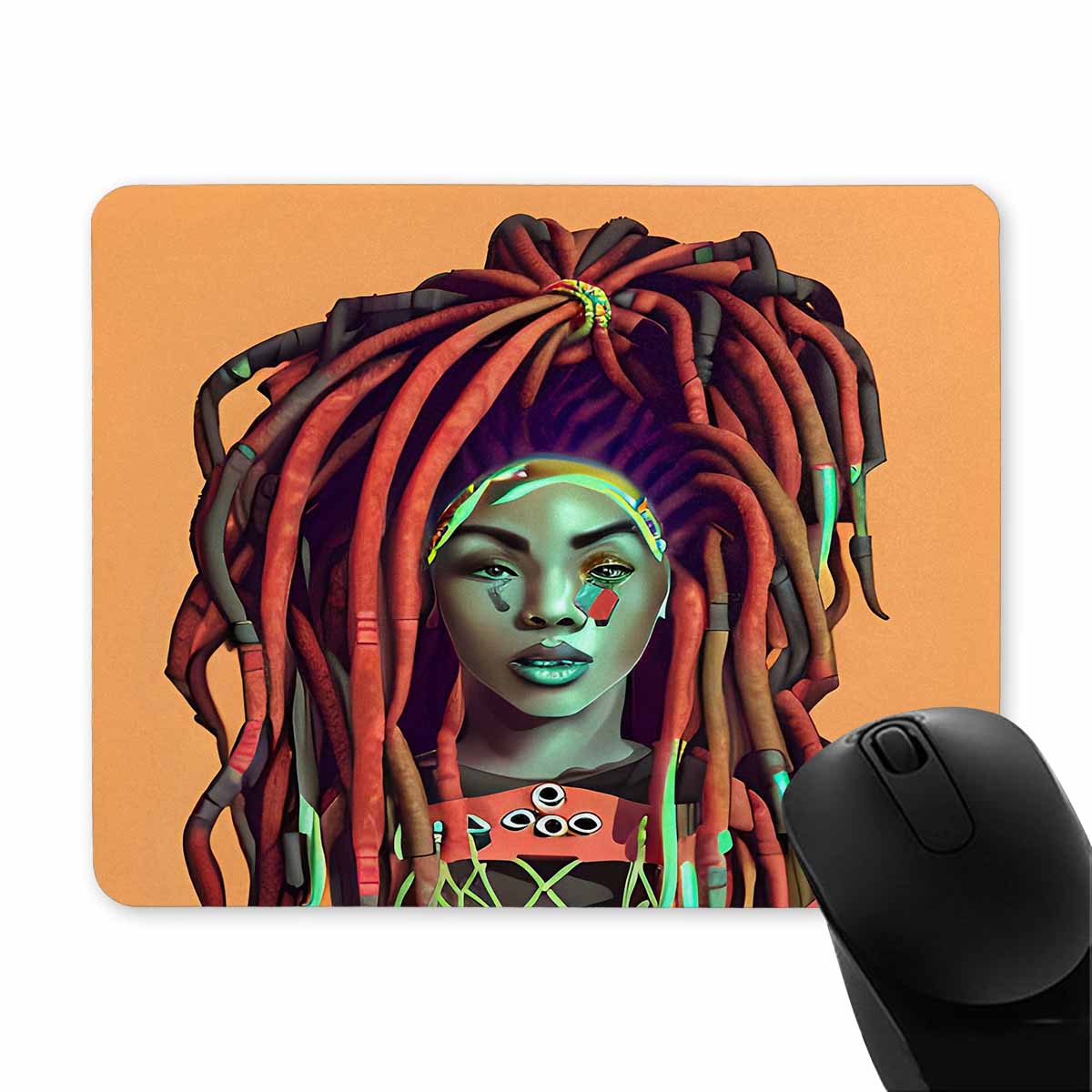 Dreads & Braids, 9 x 7 in amazing design mouse pad, Fulangiara 34