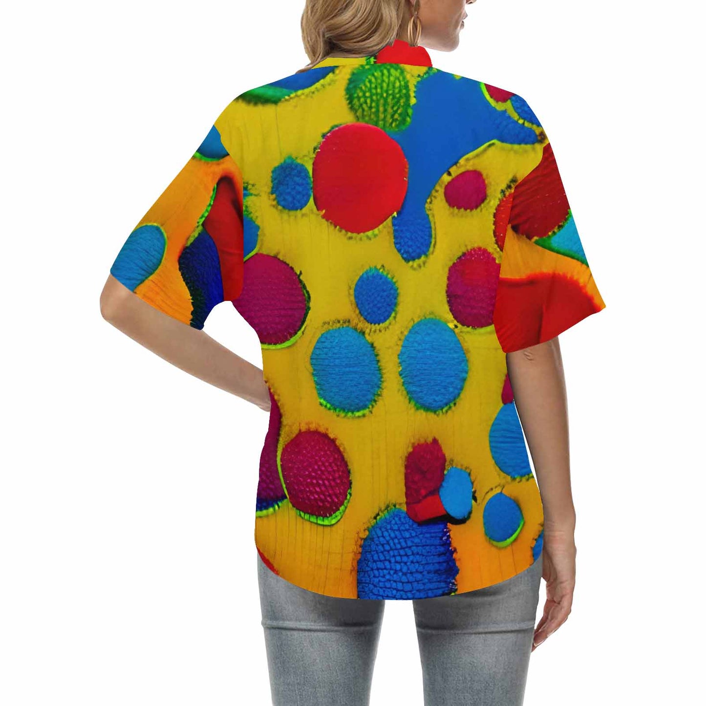 African Art, womens Hawaiian shirt, design 06