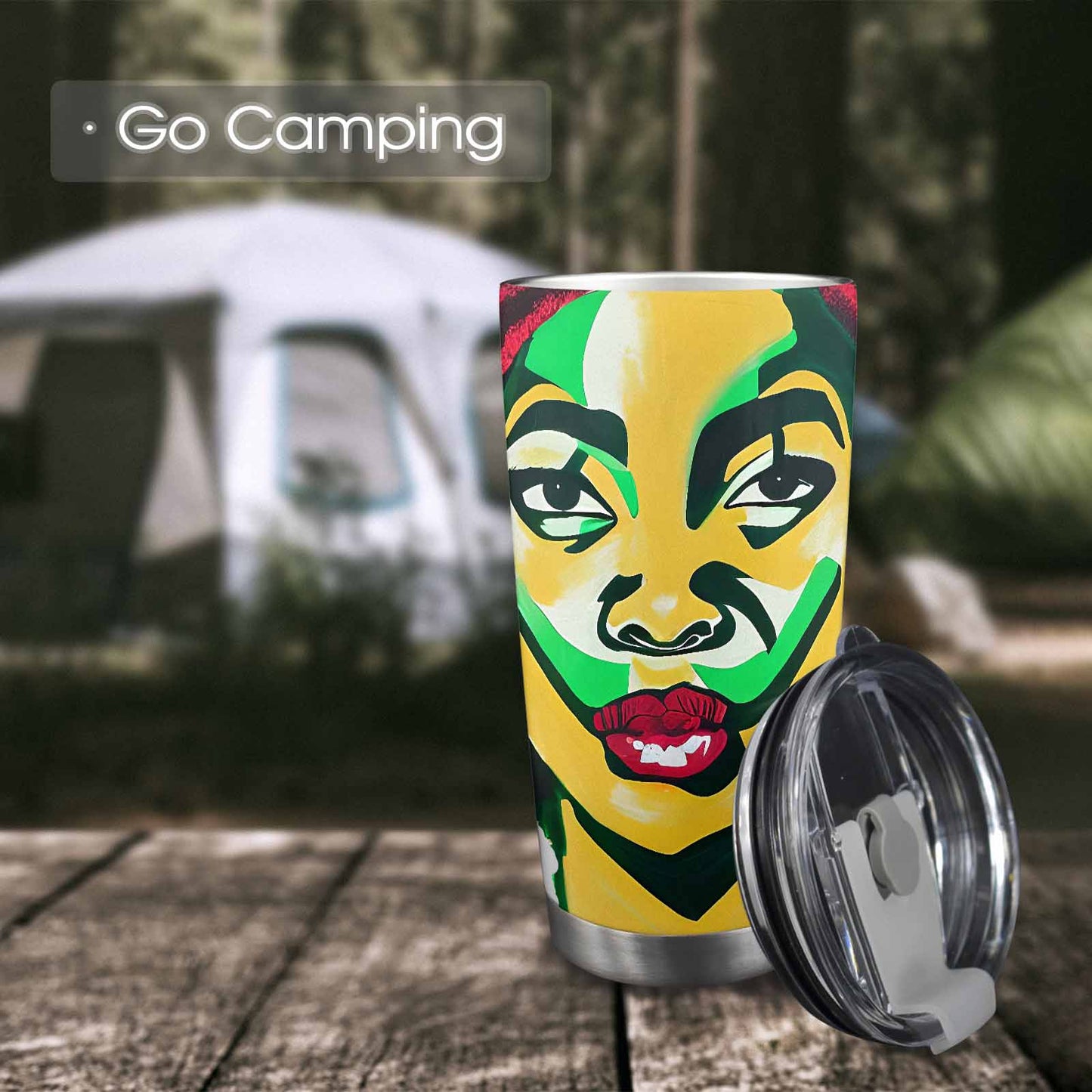 Dreads & Braids, Transparent Tumbler, mug, african tribal, outline BL, Fulangiara 50