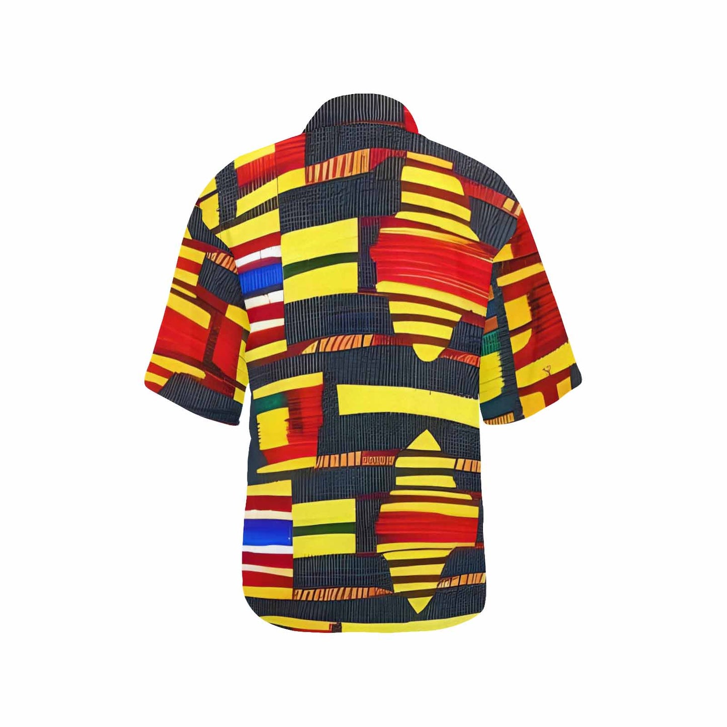 African Art, womens Hawaiian shirt, design 29