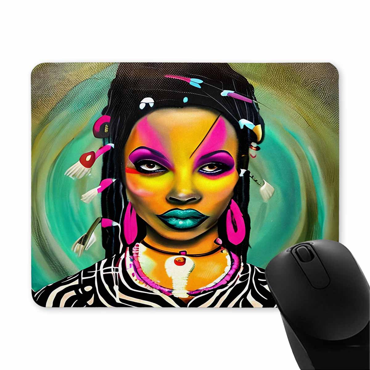 Dreads & Braids, 9 x 7 in amazing design mouse pad, Fulangiara 33