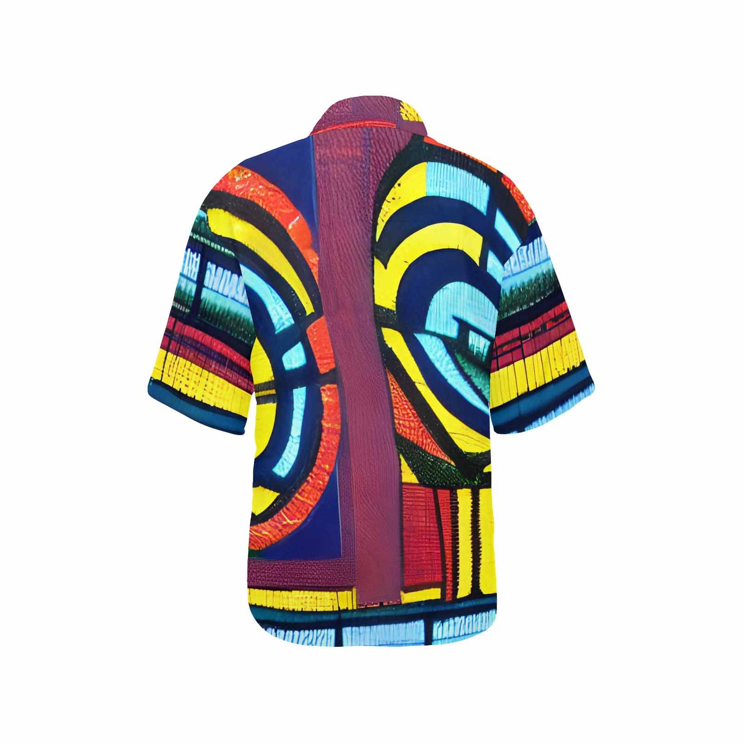 African Art, womens Hawaiian shirt, design 28