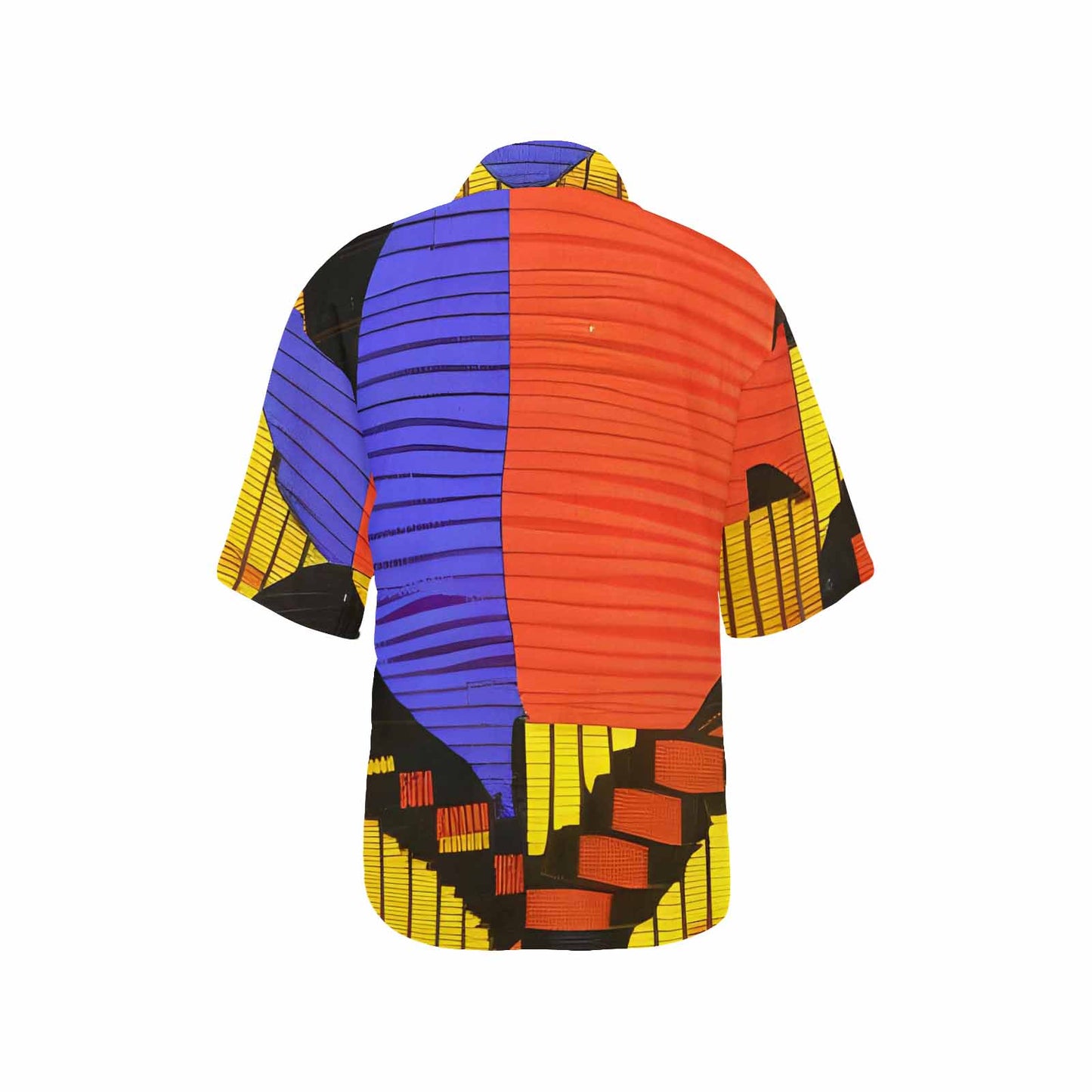 African Art, womens Hawaiian shirt, design 37