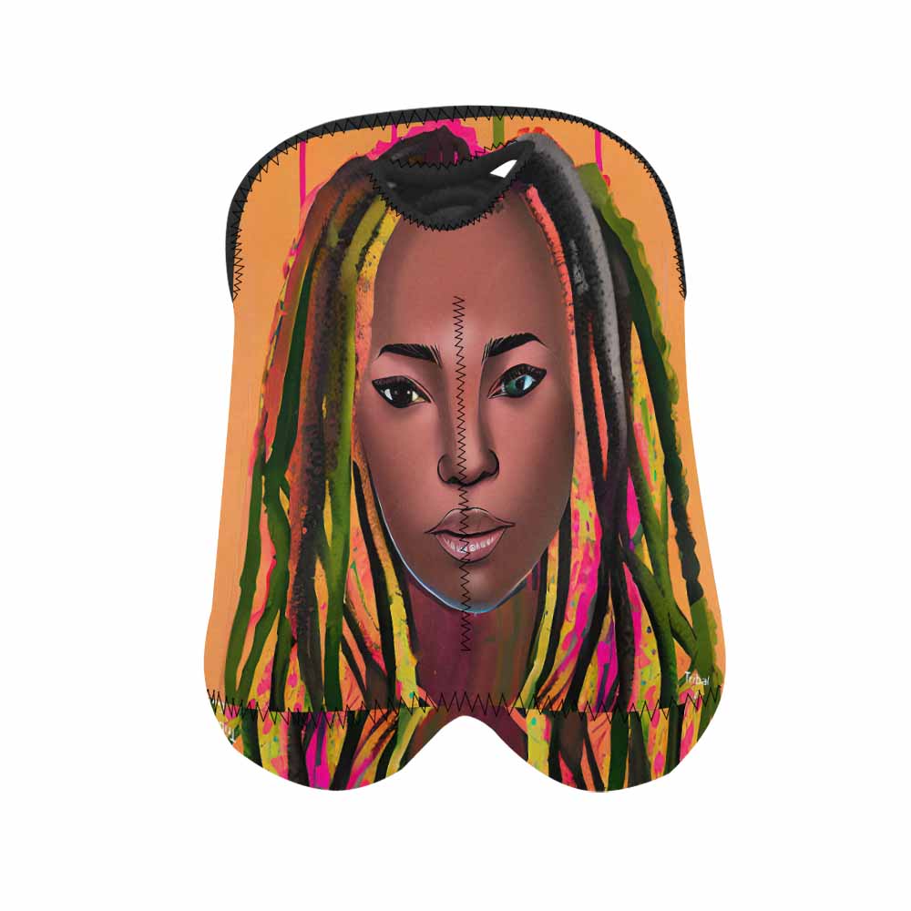 Dreads & Braids, 2 bottle wine bag, picnic or gift, african tribalgirlz Fulangiara 12