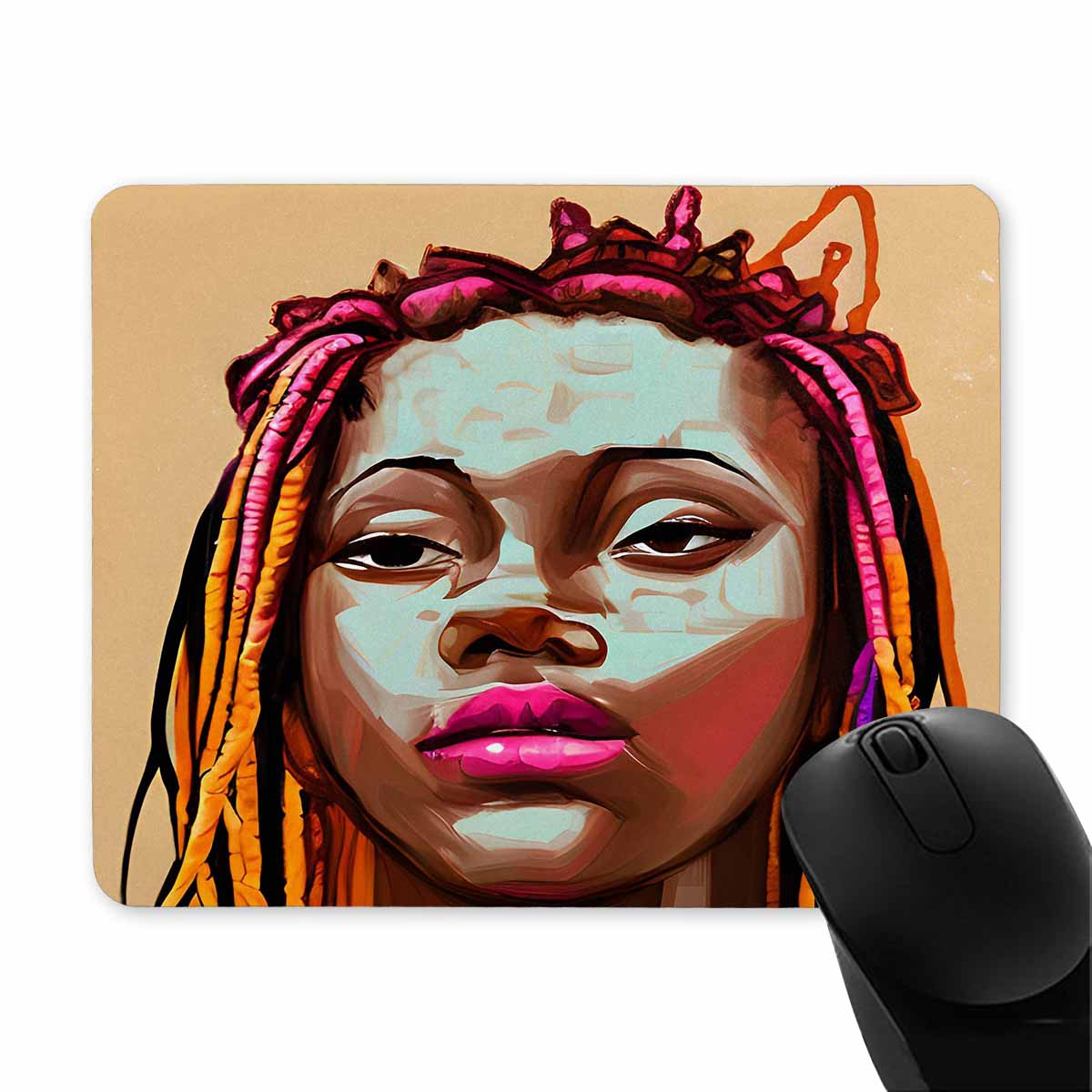 Dreads & Braids, 9 x 7 in amazing design mouse pad, Fulangiara 11