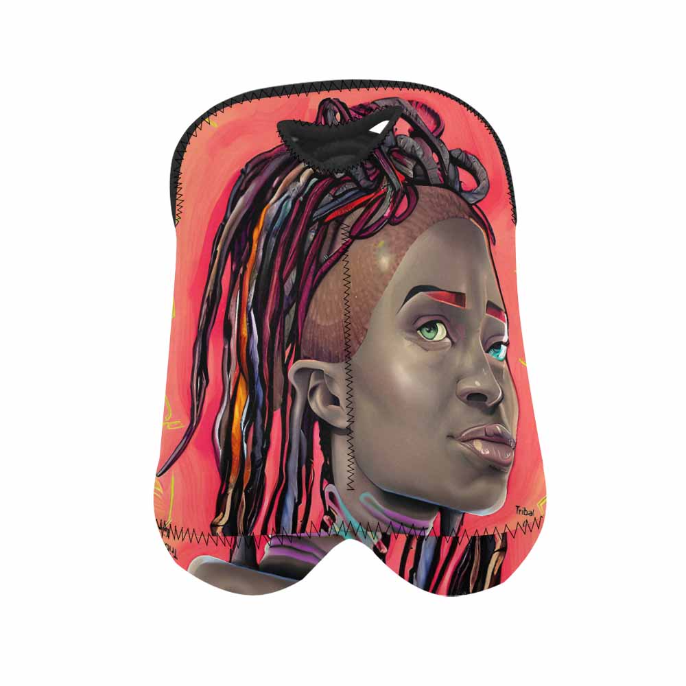 Dreads & Braids, 2 bottle wine bag, picnic or gift, african tribalgirlz Fulangiara 40