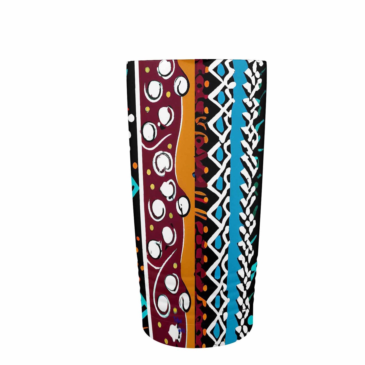 African Art, stainless steel insulated tumbler, travel mug, design 36