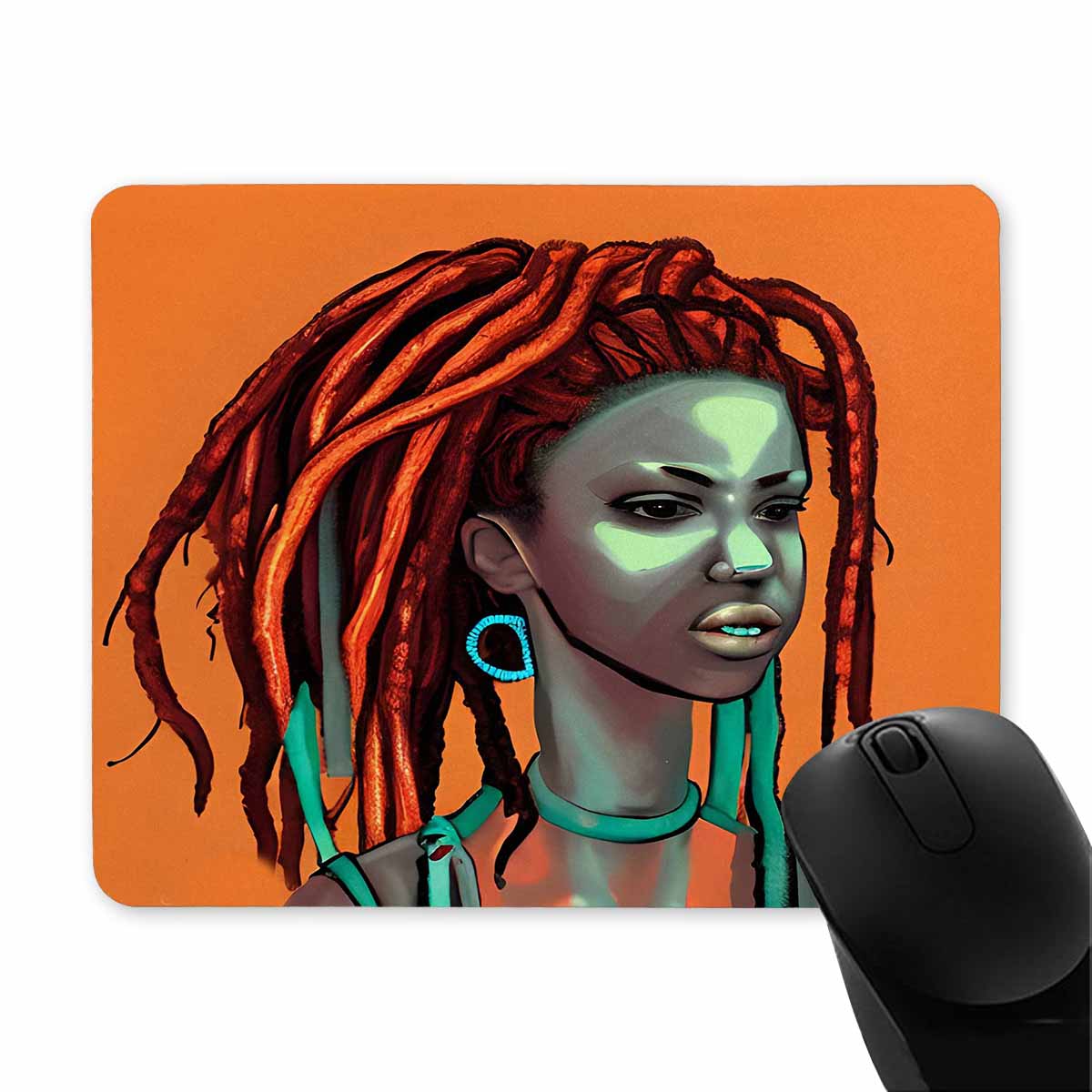 Dreads & Braids, 9 x 7 in amazing design mouse pad, Fulangiara 38