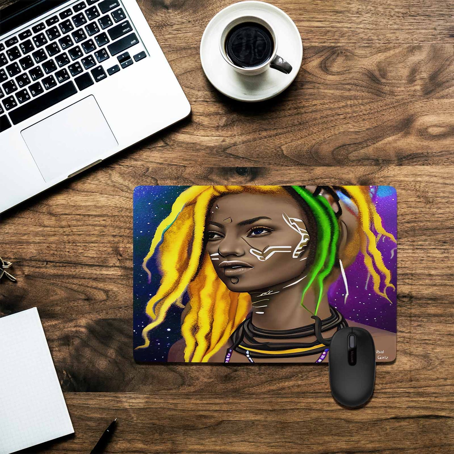 Dreads & Braids, 23 x 16 in amazing design mouse pad, Fulangiara 1