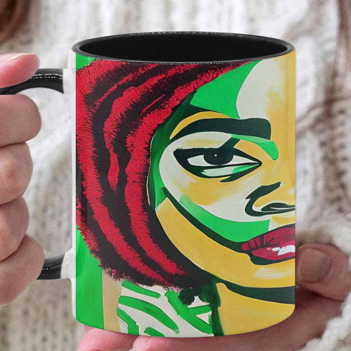 Dreads & Braids, inner color coffee mug, african tribalgirlz Fulangiara 50