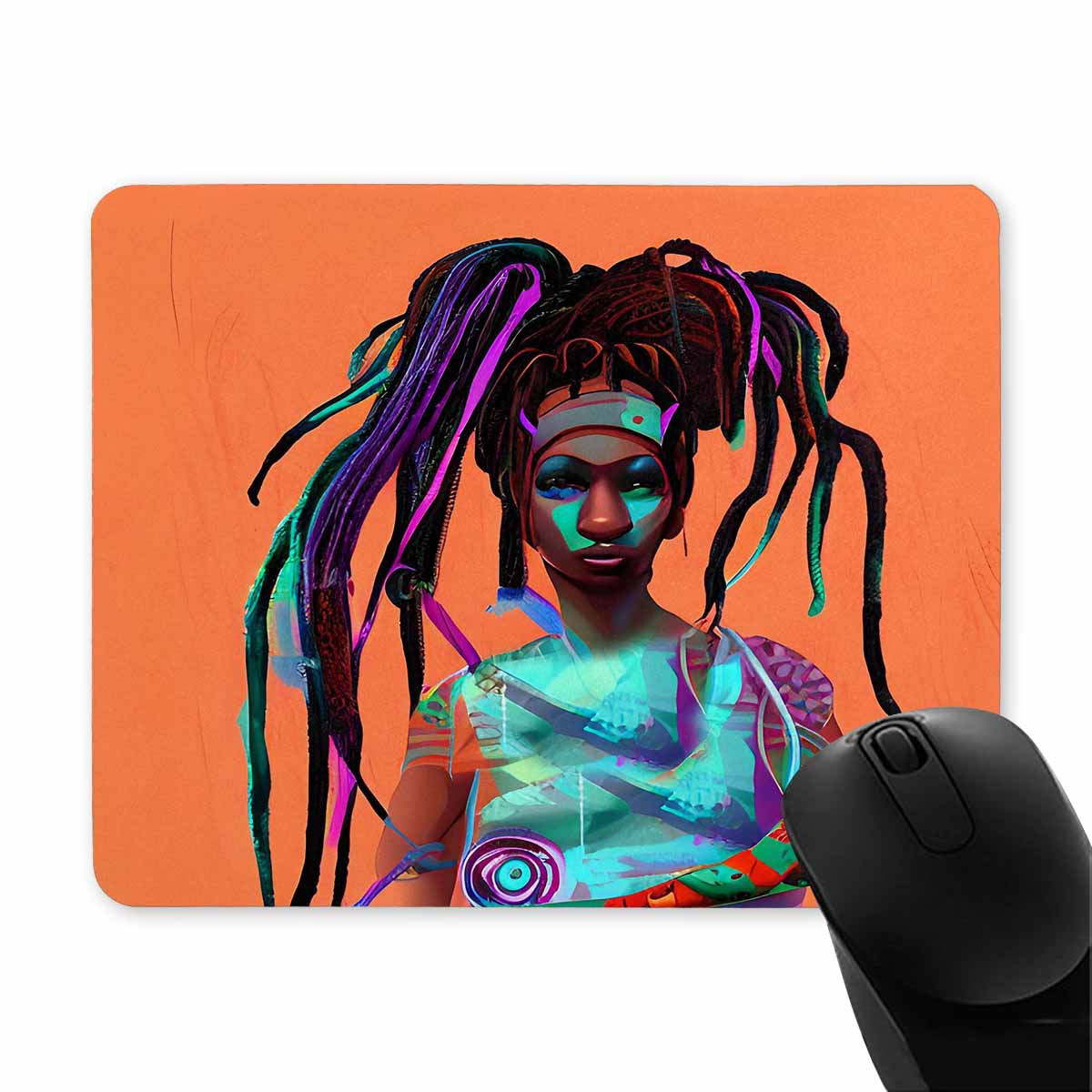 Dreads & Braids, 9 x 7 in amazing design mouse pad, Fulangiara 32