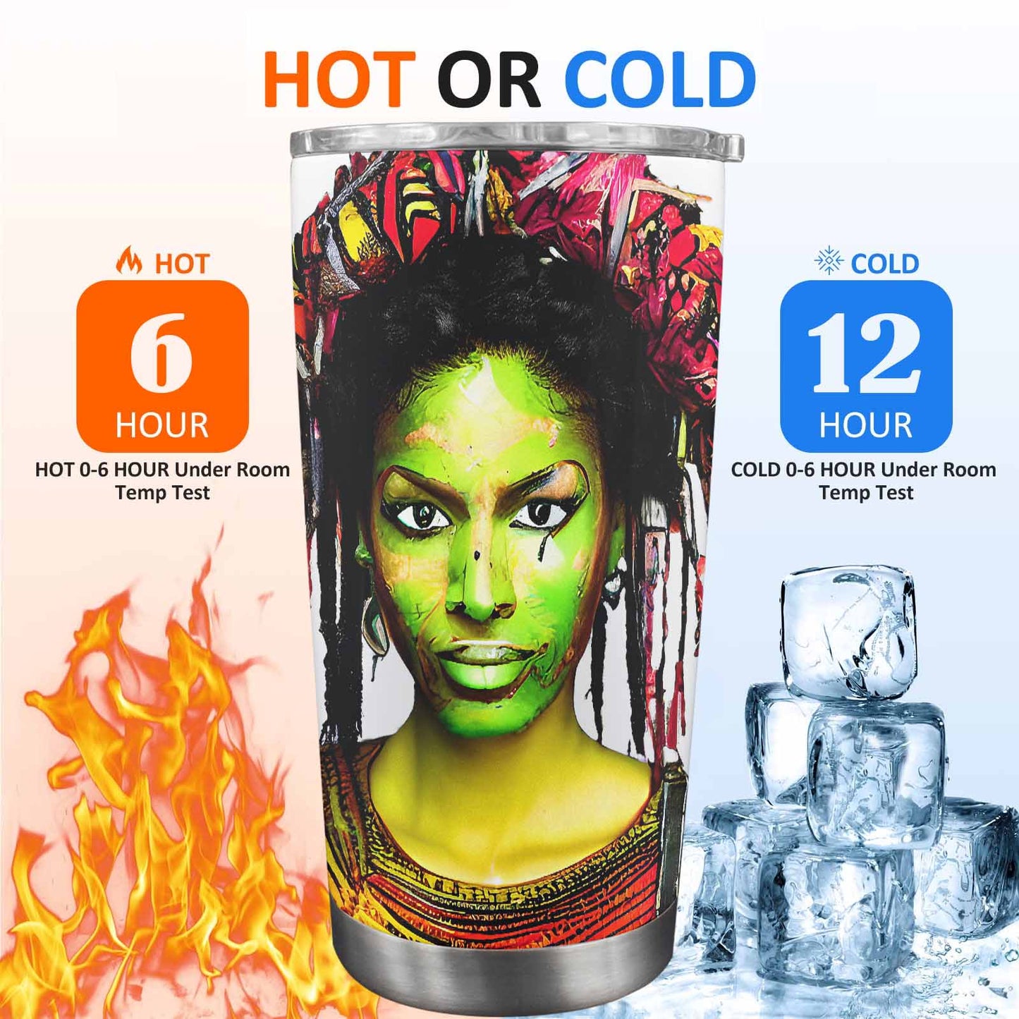 Dreads & Braids, Transparent Tumbler, mug, african tribal, outline MCL, Fulangiara 2
