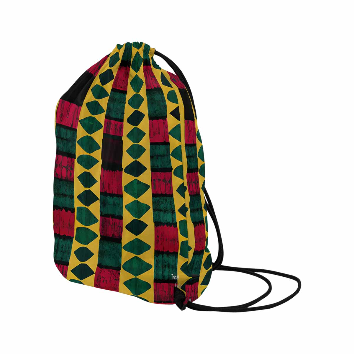 African artsy drawstring sling bag, design 14