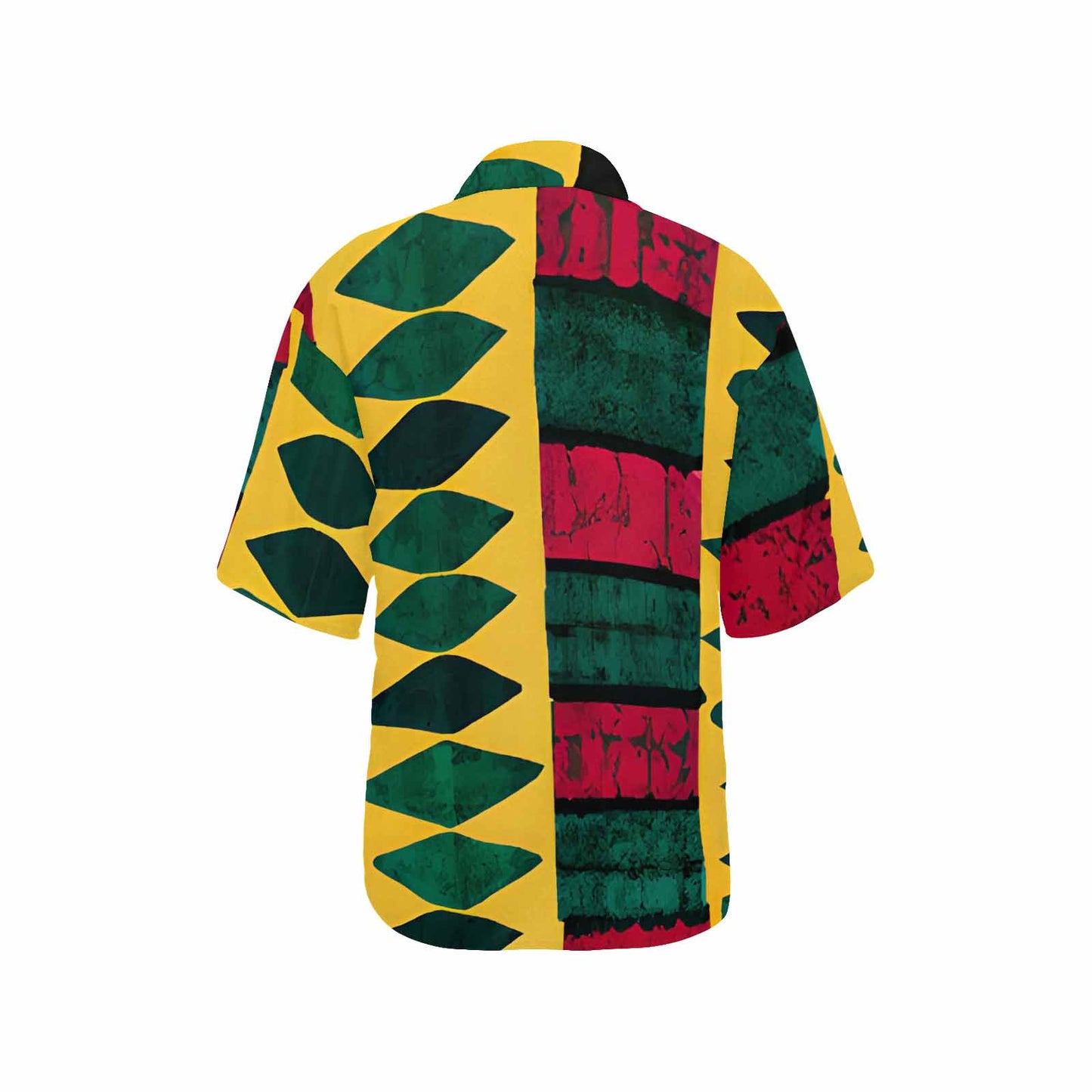 African Art, womens Hawaiian shirt, design 14