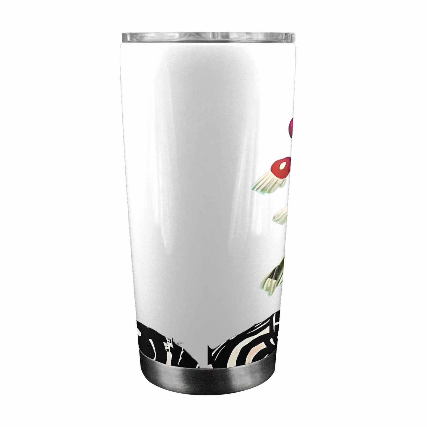 Dreads & Braids, Transparent Tumbler, mug, african tribal, outline BL, Fulangiara 33