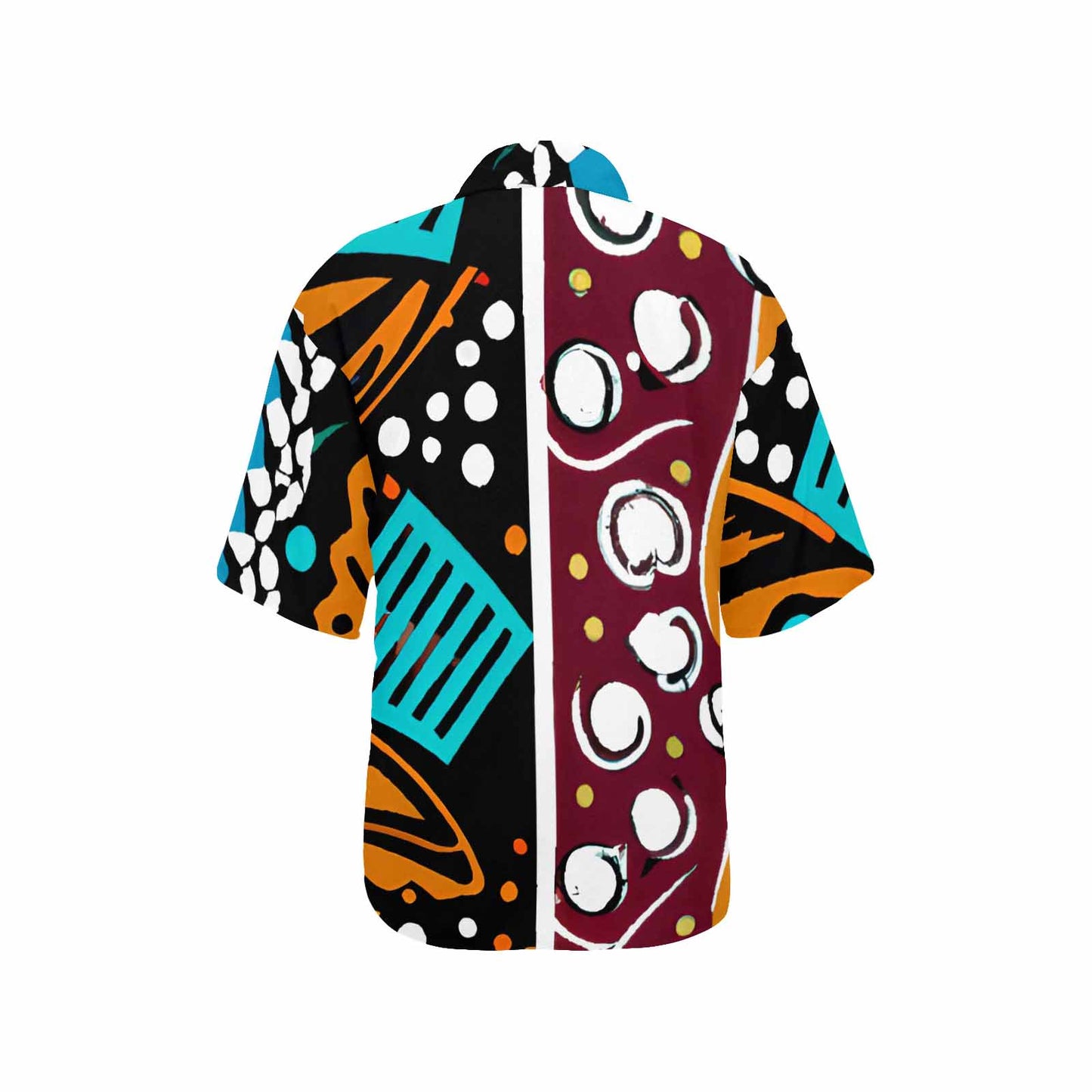 African Art, womens Hawaiian shirt, design 36