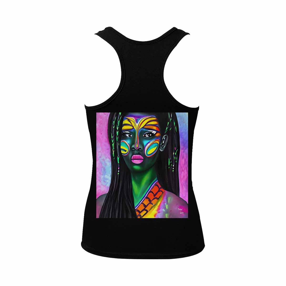 Dreads & Braids, BLACK tank top, cotton, african tribal, full image Fulangiara 19