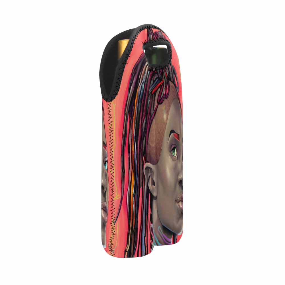 Dreads & Braids, 2 bottle wine bag, picnic or gift, african tribalgirlz Fulangiara 40
