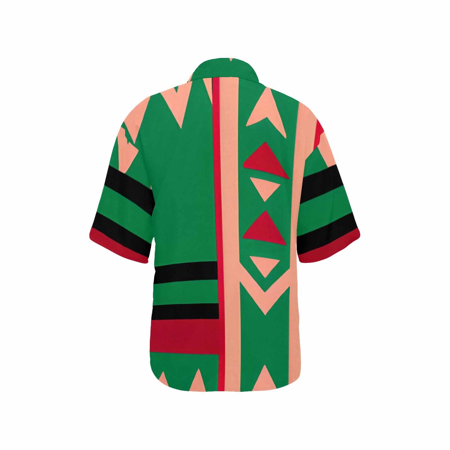 African Art, womens Hawaiian shirt, design 15