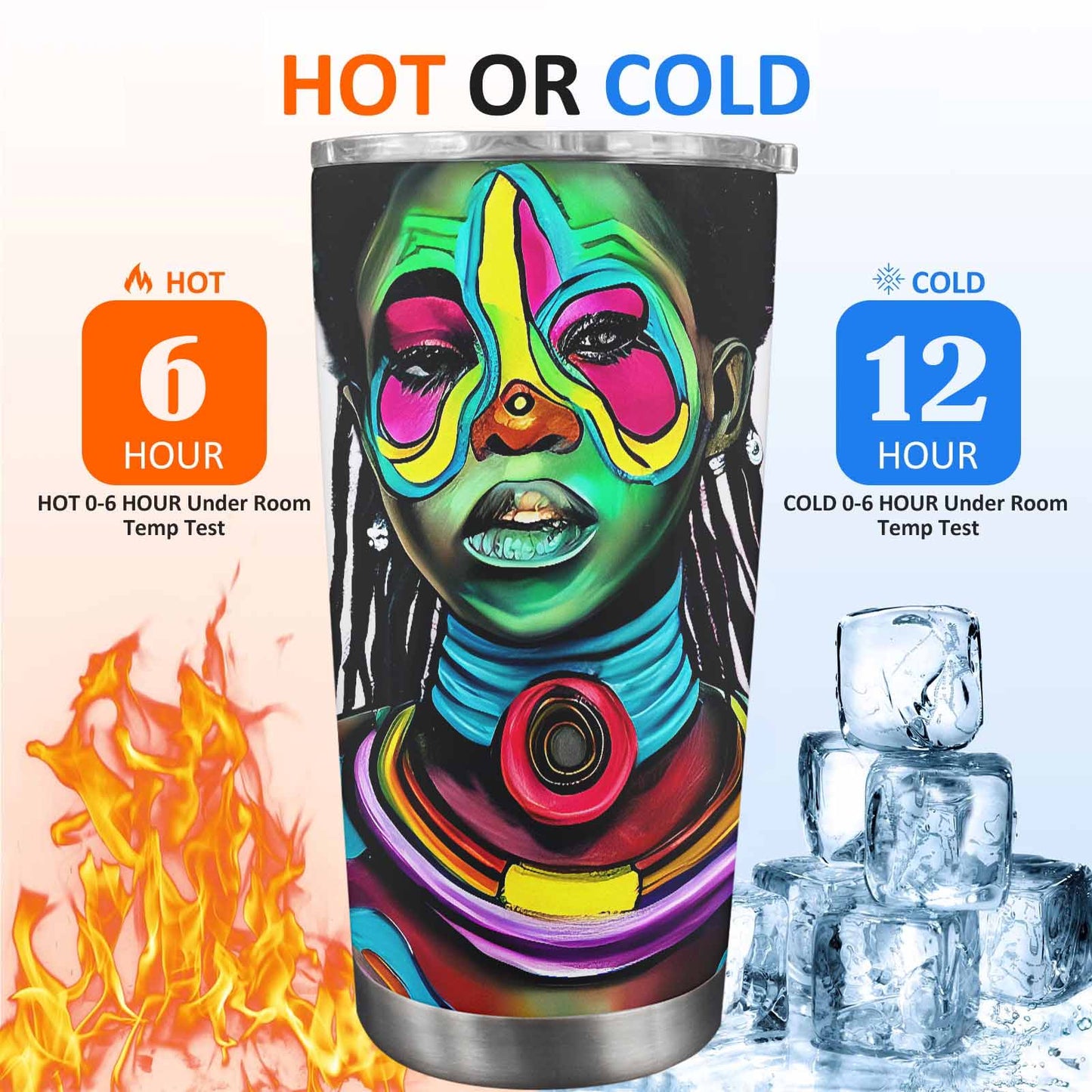 Dreads & Braids, Transparent Tumbler, mug, african tribal, outline MCL, Fulangiara 17