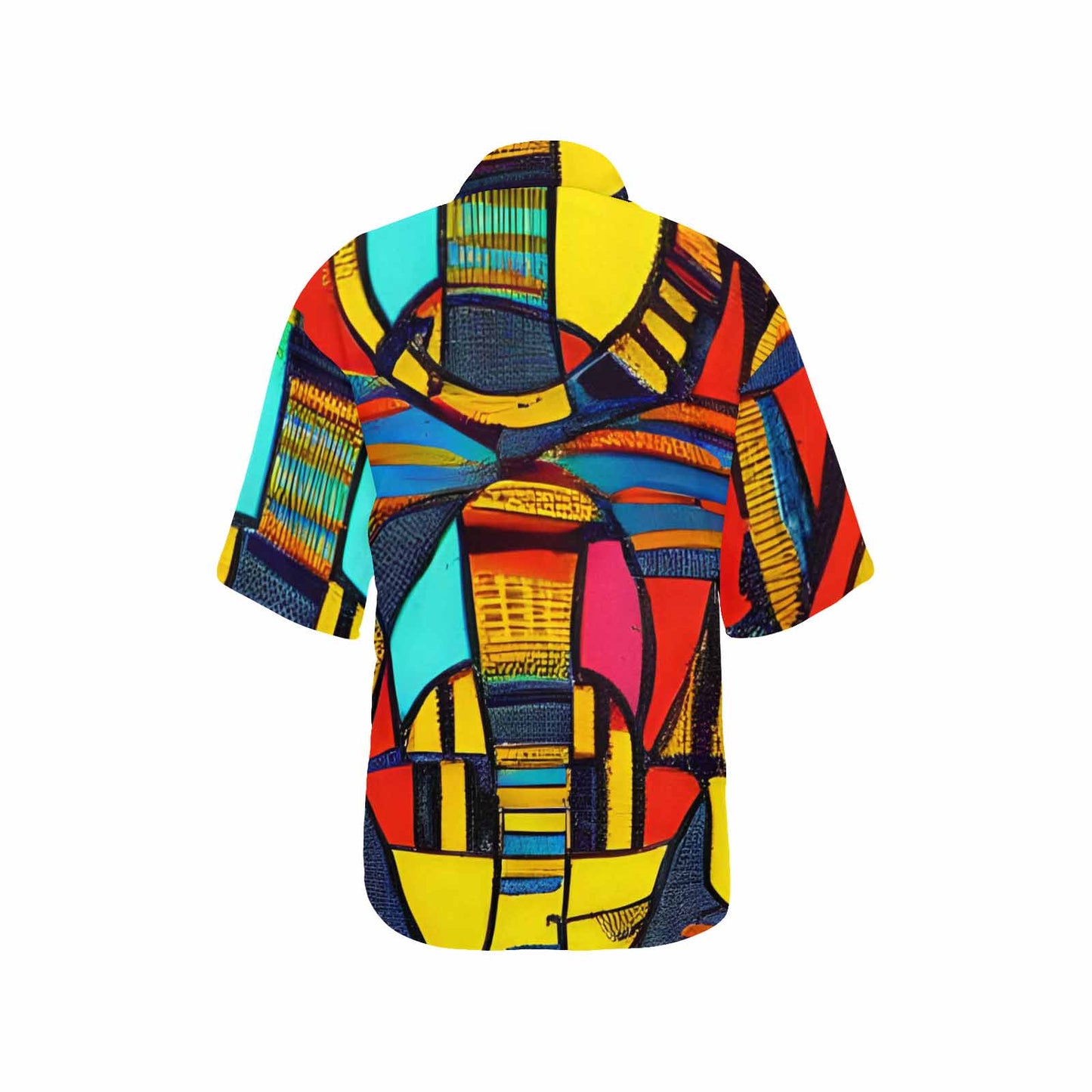 African Art, womens Hawaiian shirt, design 02