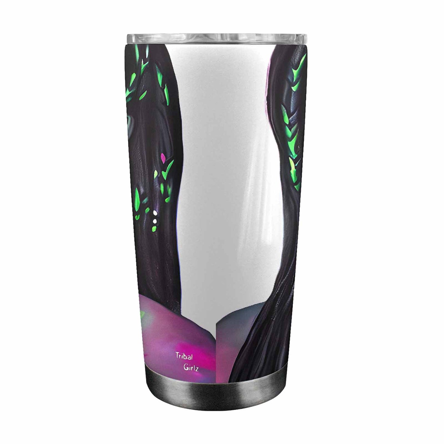 Dreads & Braids, Transparent Tumbler, mug, african tribal, outline MCL, Fulangiara 19