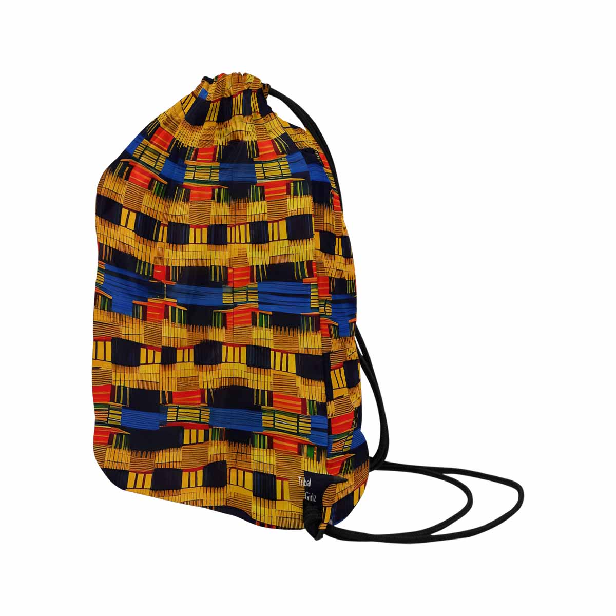 African artsy drawstring sling bag, design 27