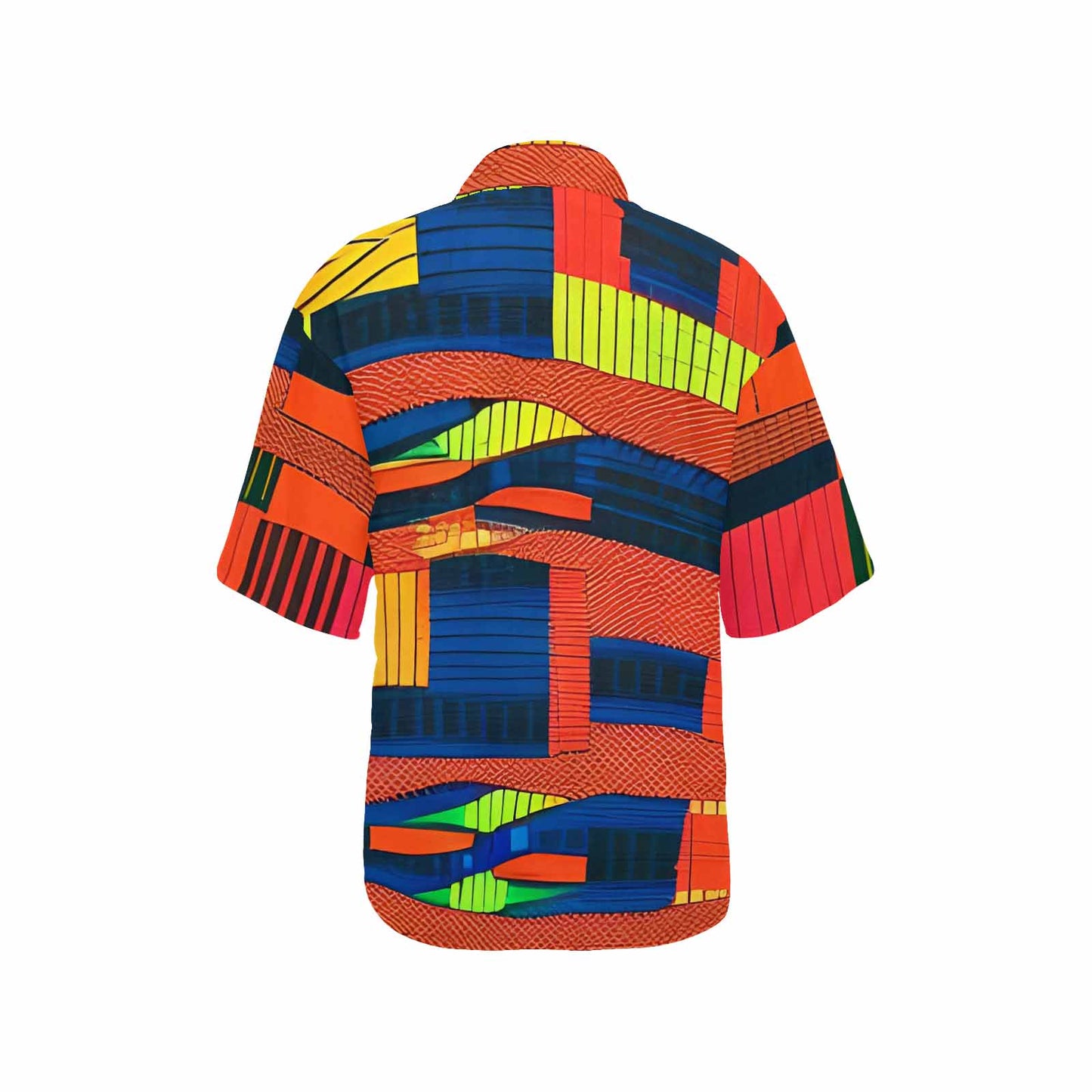 African Art, womens Hawaiian shirt, design 44