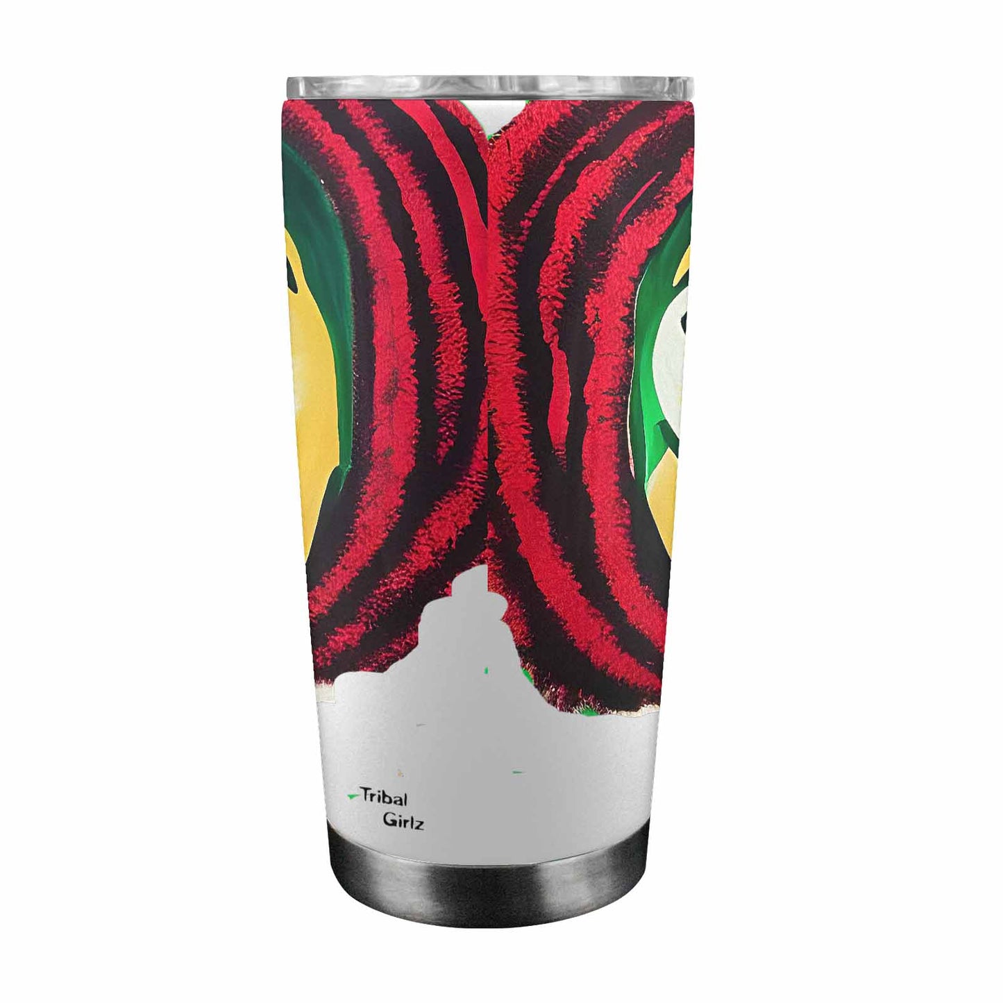 Dreads & Braids, Transparent Tumbler, mug, african tribal, outline BL, Fulangiara 50