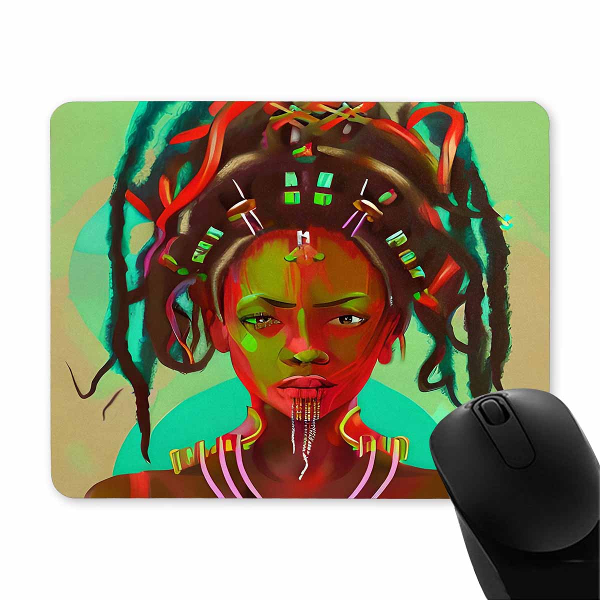Dreads & Braids, 9 x 7 in amazing design mouse pad, Fulangiara 39