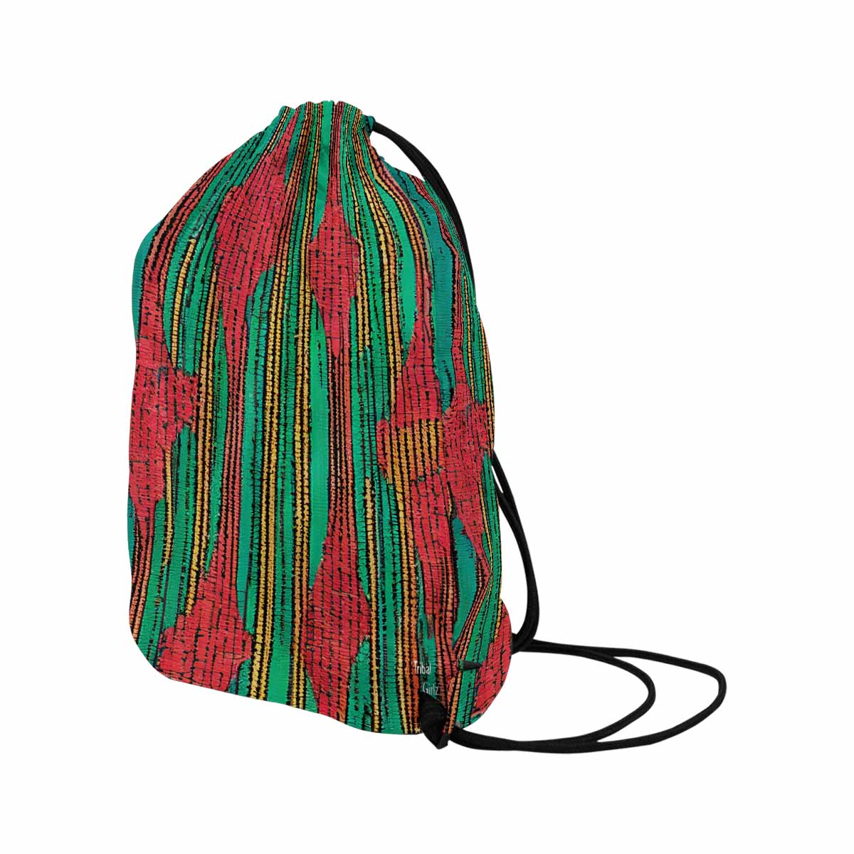 African artsy drawstring sling bag, design 11
