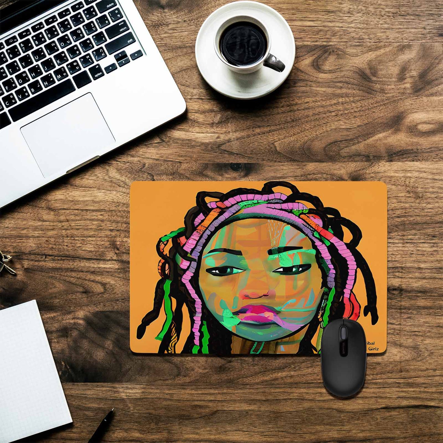 Dreads & Braids, 23 x 16 in amazing design mouse pad, Fulangiara 3