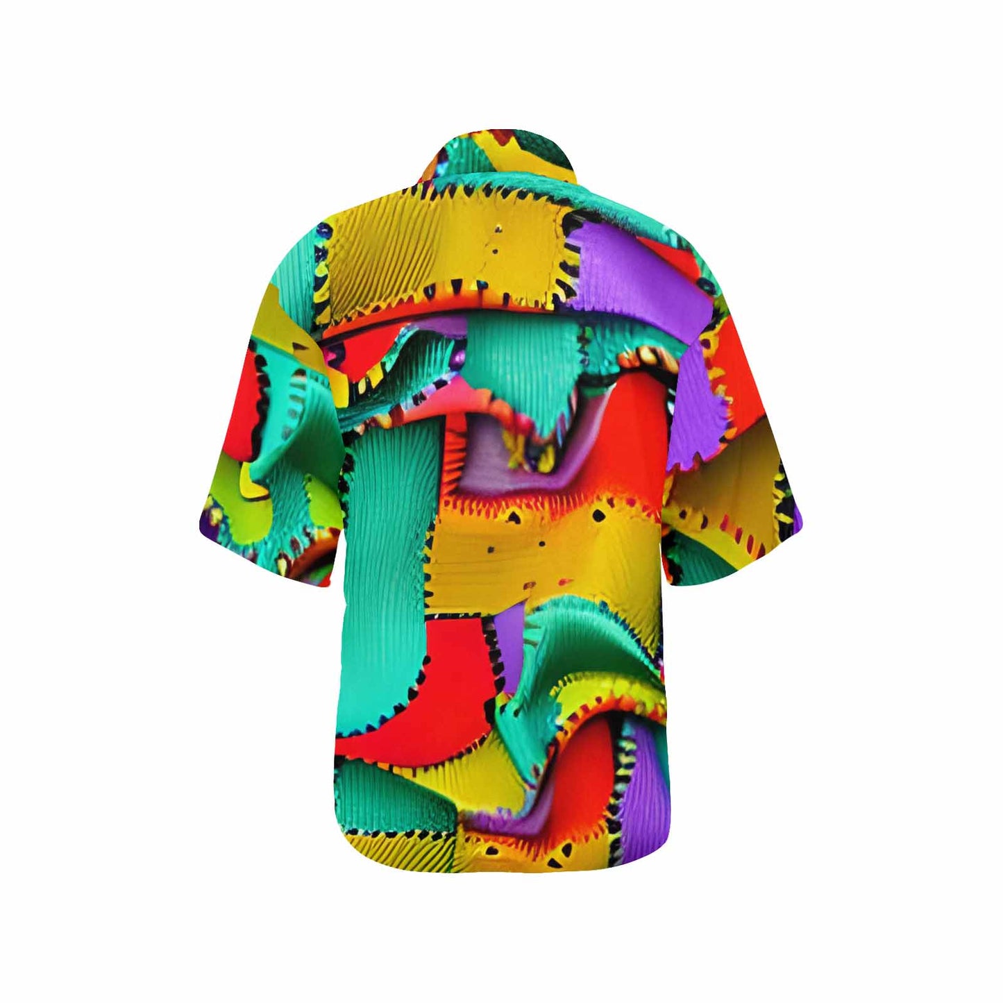African Art, womens Hawaiian shirt, design 05