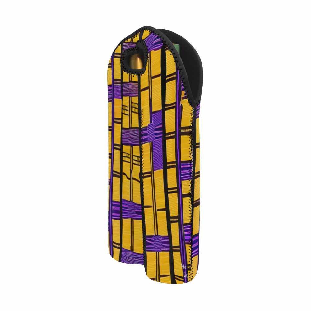 African Art, chic 2 bottle wine bag, design 34