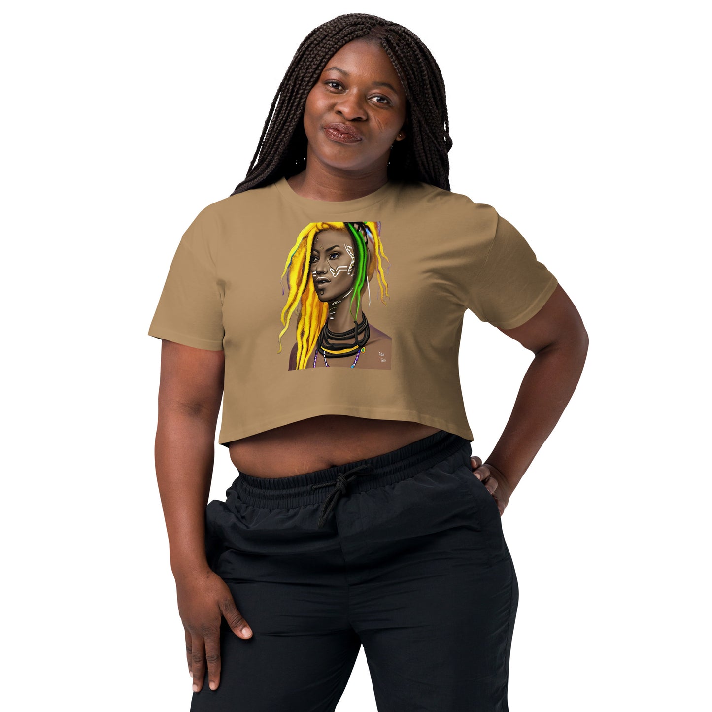 African Art, Dreads & Braids, Women’s crop top, Fulangiara 1