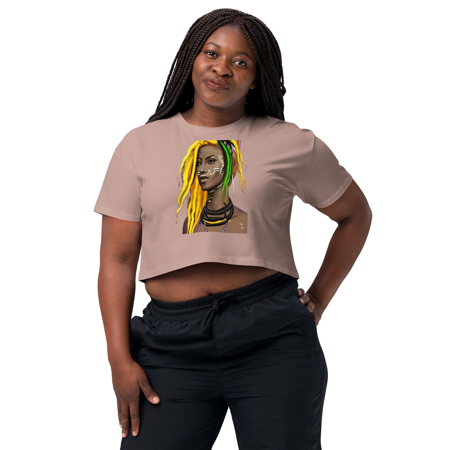 African Art, Dreads & Braids, Women’s crop top, Fulangiara 1