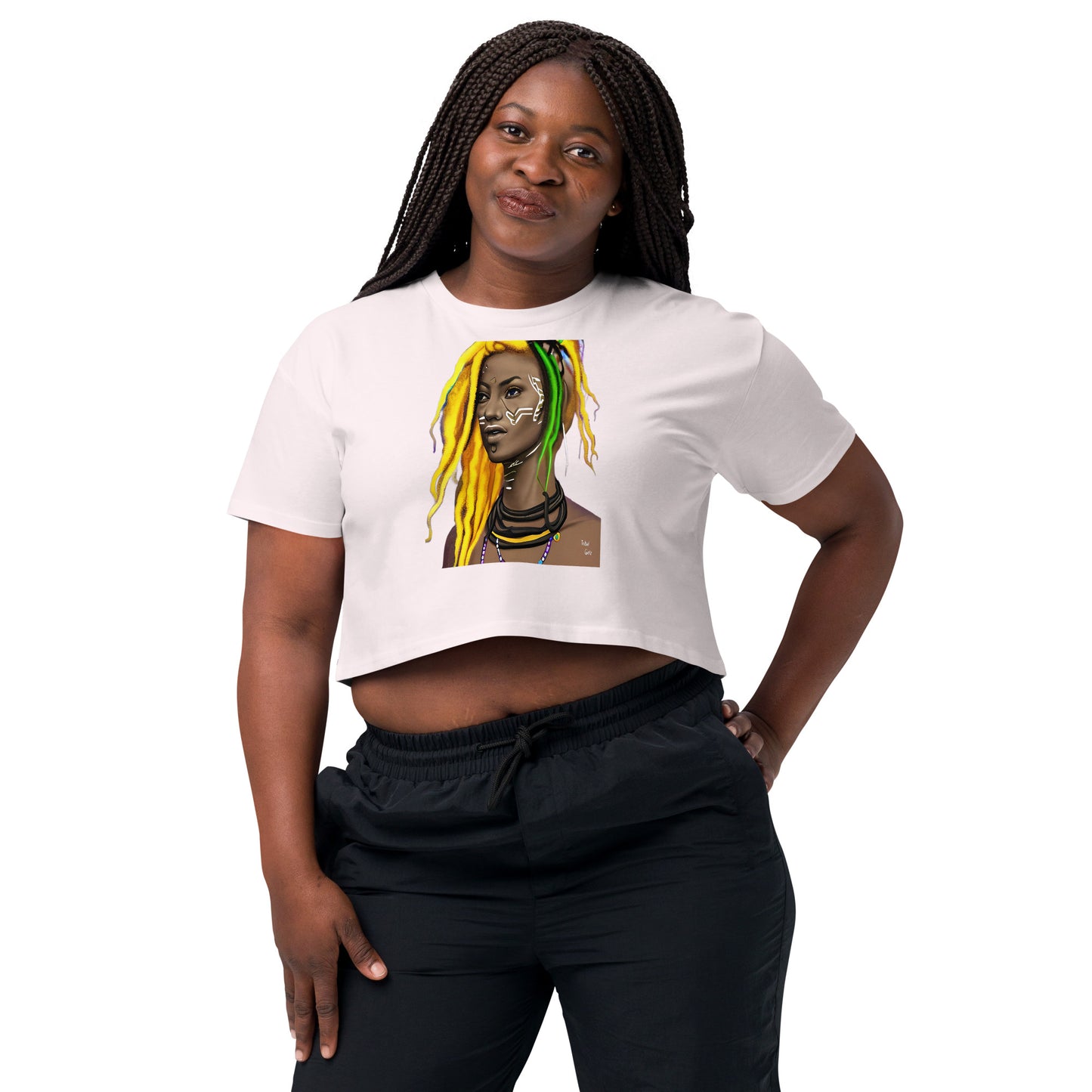 African Art, Dreads & Braids, Women’s crop top, Fulangiara 1