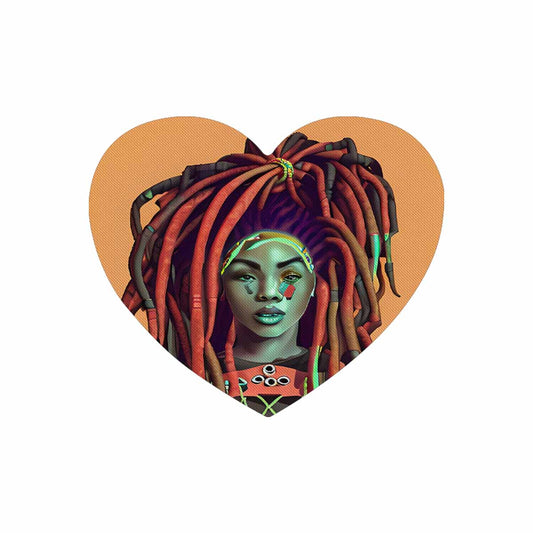 Dreads & Braids, heart shape mouse pad, Fulangiara 34