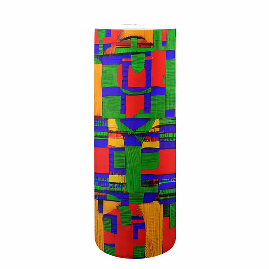 African Art, tall stainless steel insulated tumbler, travel mug, design 45