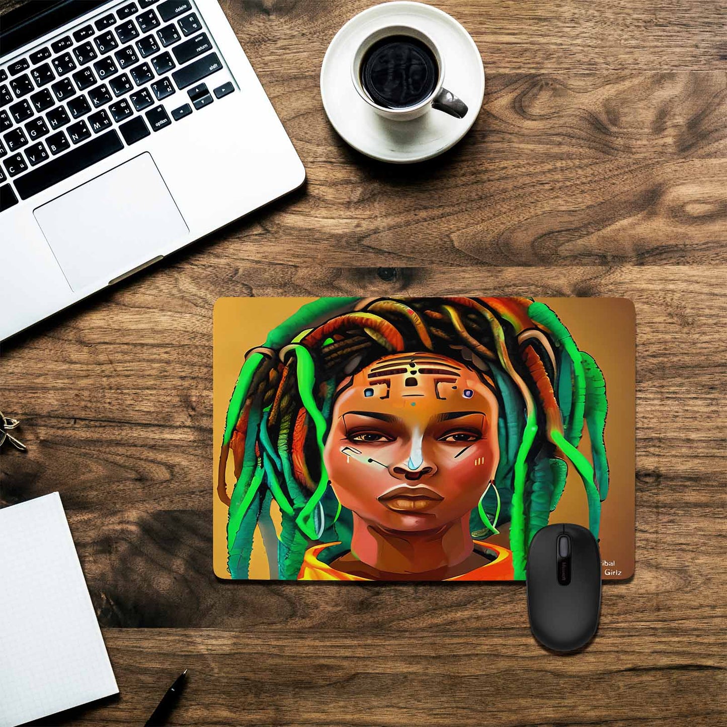 Dreads & Braids, 23 x 16 in amazing design mouse pad, Fulangiara 48