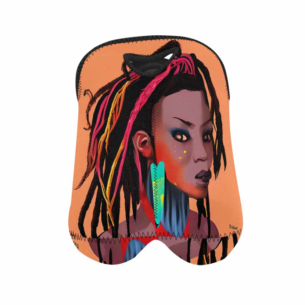 Dreads & Braids, 2 bottle wine bag, picnic or gift, african tribalgirlz Fulangiara 27