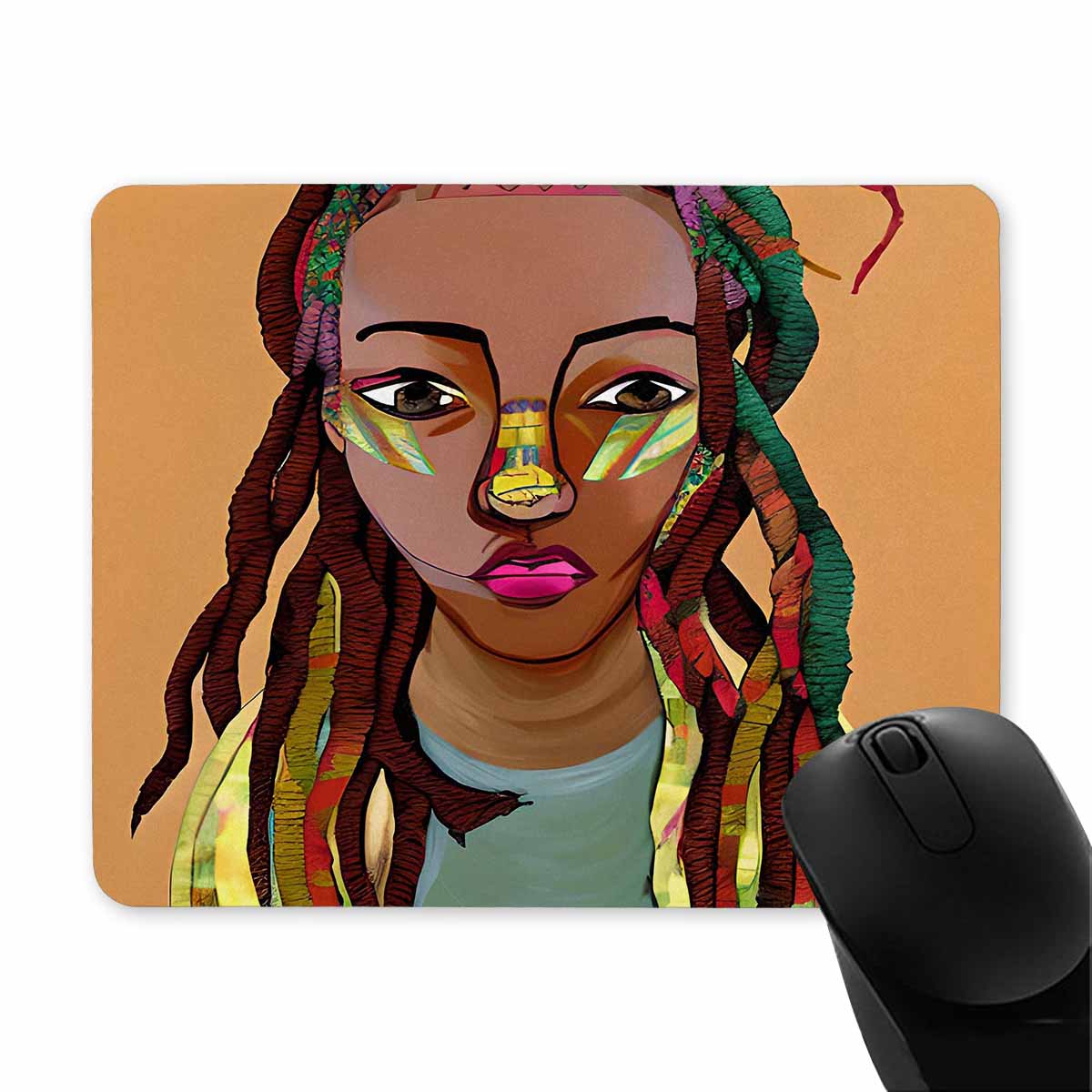 Dreads & Braids, 9 x 7 in amazing design mouse pad, Fulangiara 26