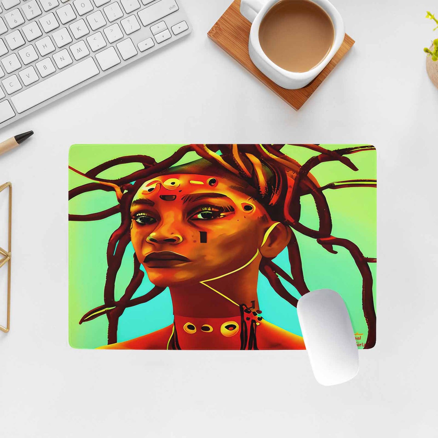 Dreads & Braids, 23 x 16 in amazing design mouse pad, Fulangiara 37