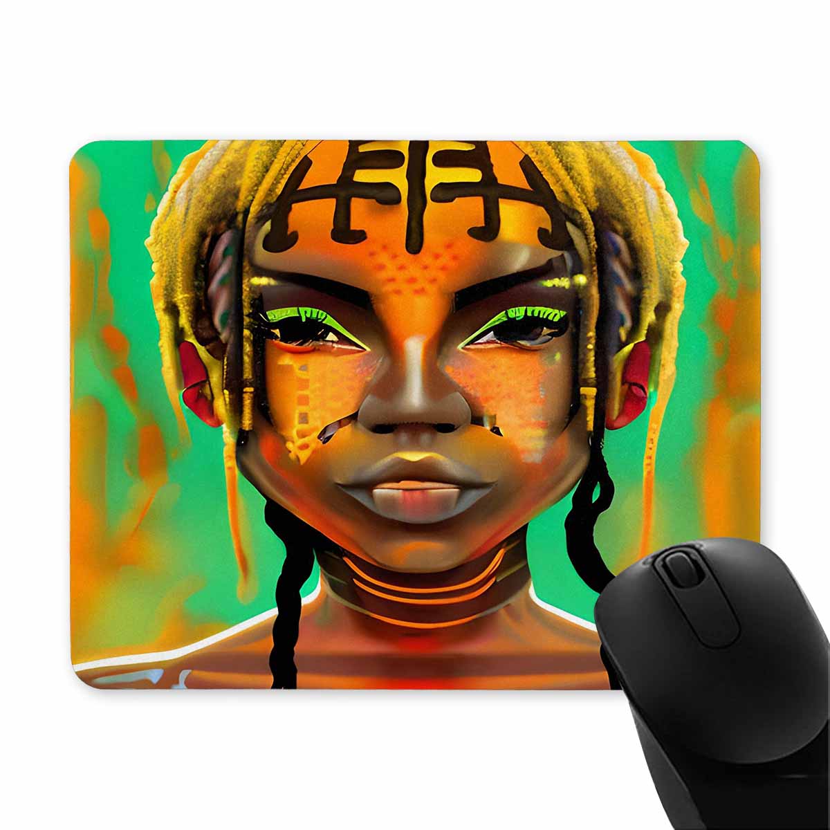 Dreads & Braids, 9 x 7 in amazing design mouse pad, Fulangiara 41